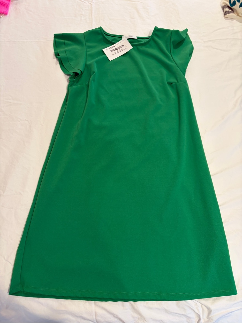Women’s Green Flutter Sleeve Shift Dress